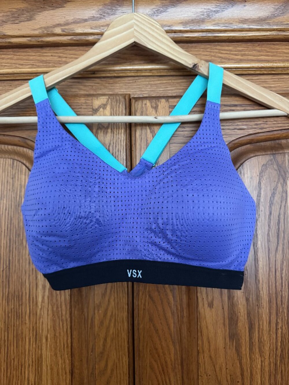 VSX Purple & Aqua Wireless Sports Bra